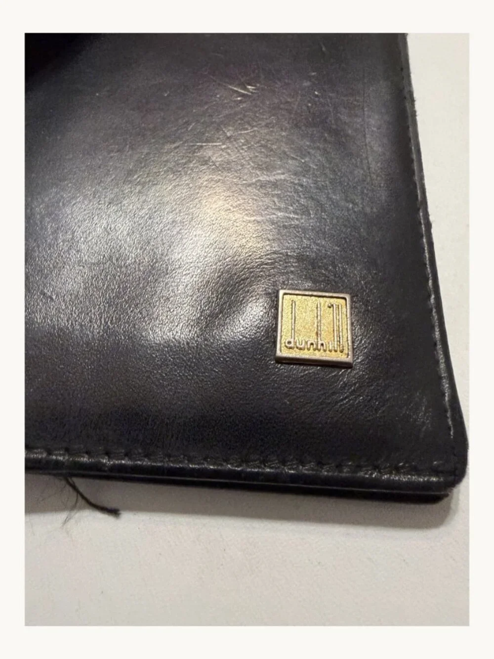 Dunhill Black Leather Long Bifold Wallet